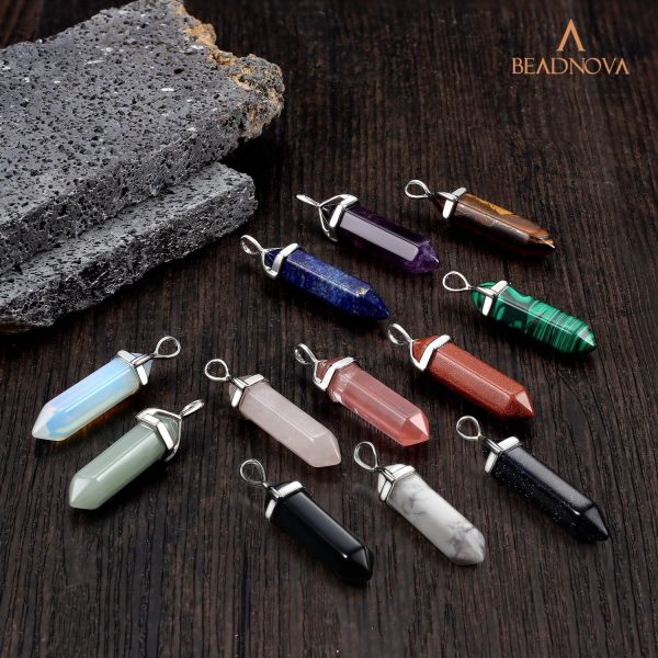 Crystal Necklaces for Women Crystal Pendant Gemstone Necklace for Spiritual Energy Healing Hexagonal Pendant Divination for Men (18 Inches Stainless Chain) - Image 5