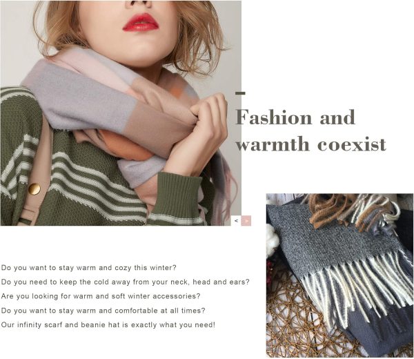 Tartan Scarf for Women Men Soft Check Tassel Scarves SC316 - Image 4